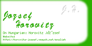 jozsef horovitz business card